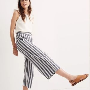 Madewell Huston Pull-On Crop Pants in Stripe